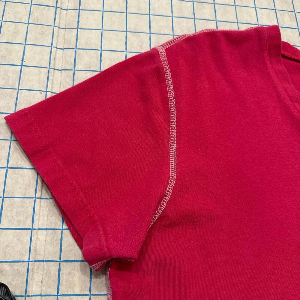 Vintage Nike Shirt XL Pink Short Sleeve V Neck Swoosh Embroidered Y2K - Picture 5 of 14
